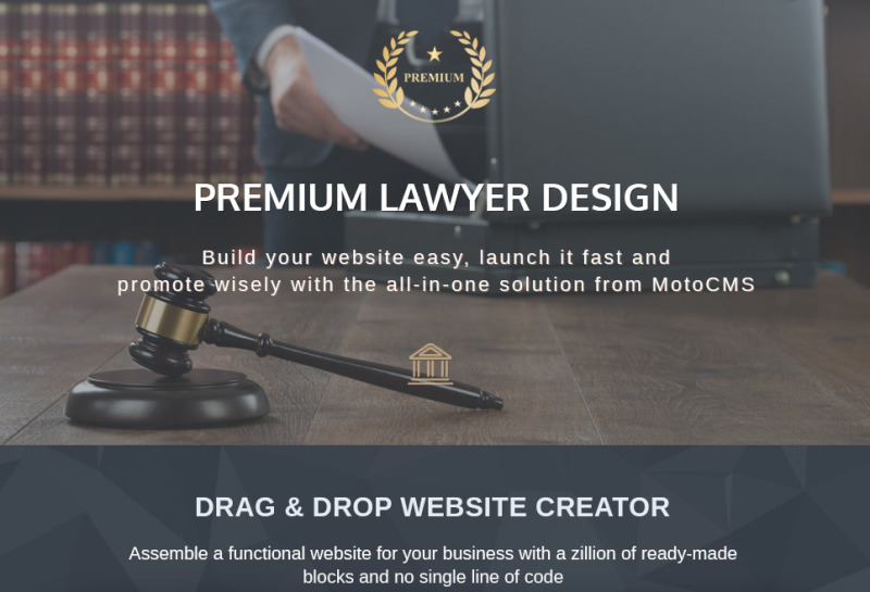 Helledia - Lawyer Premium Moto CMS 3 Template - Features Image 1