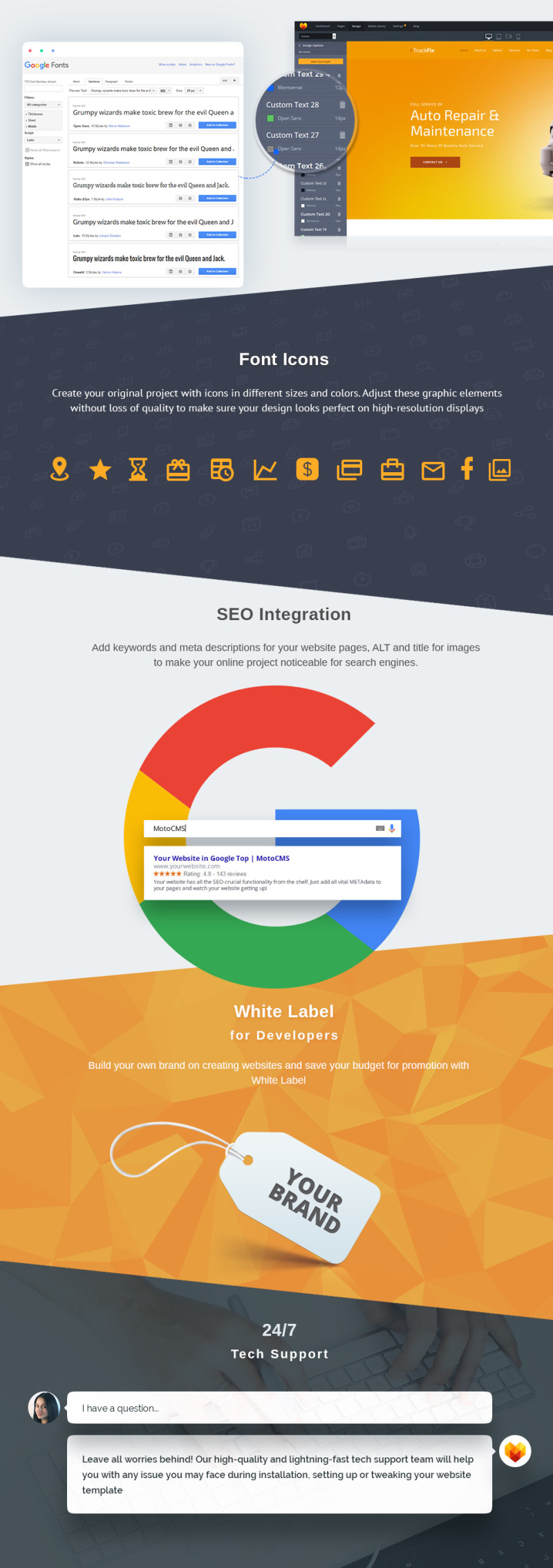 TruckFix - Premium Moto CMS 3 Template - Features Image 5