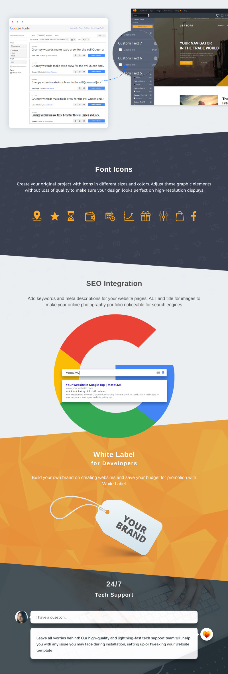 Leptori Moto CMS 3 Template - Features Image 5