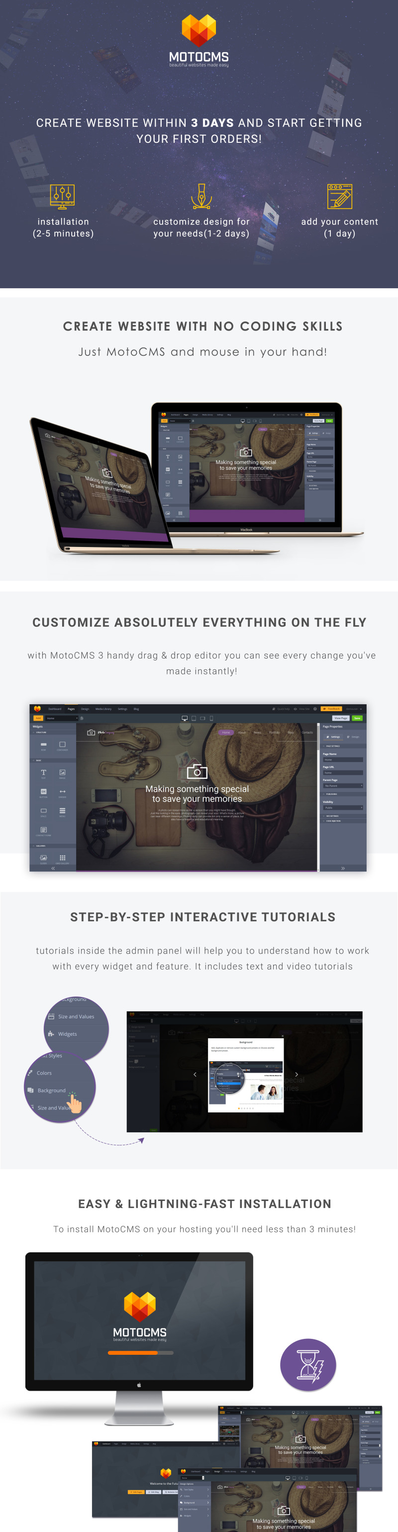 Photographer Portfolio Photo Gallery Template - Features Image 1