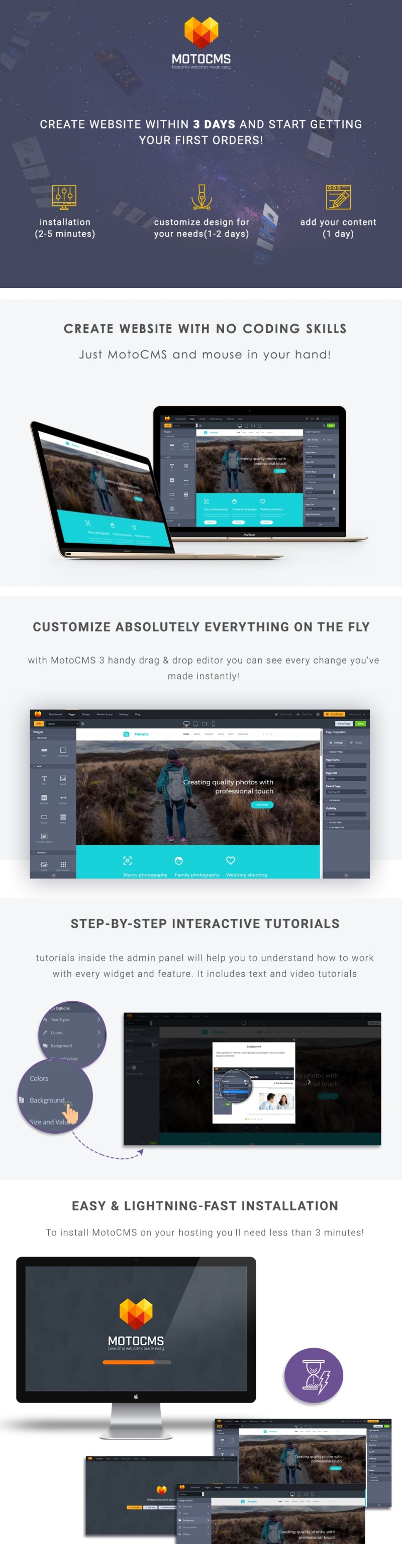 Fotonix Responsive Photo Gallery Template - Features Image 1