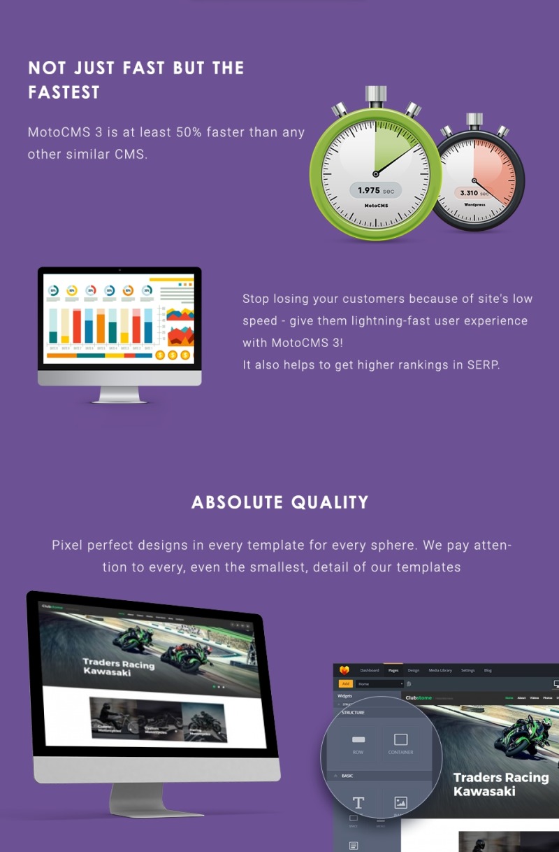Motor Sports Responsive Moto CMS 3 Template - Features Image 4