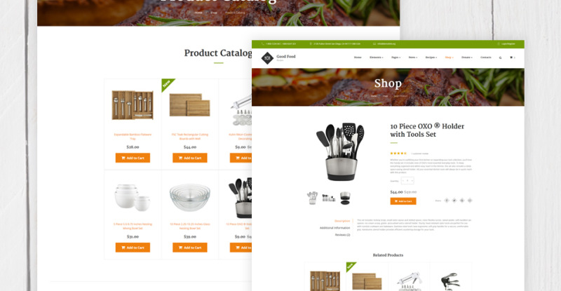 Good Food Website Template #61184 - TemplateMonster