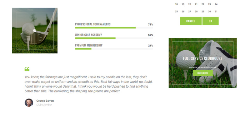 Golf Club Responsive Website Template - TemplateMonster