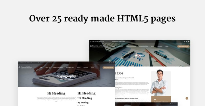 Financial Advisor Multipage Website Template