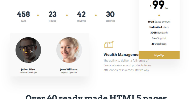 TopInvest Investment Company Responsive Multipage Website Template