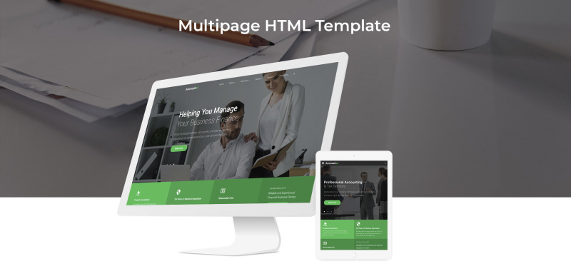 Reszponzív Accountex - Accounting Clean Multipage HTML Weboldal sablon 61385 - Képpel 2