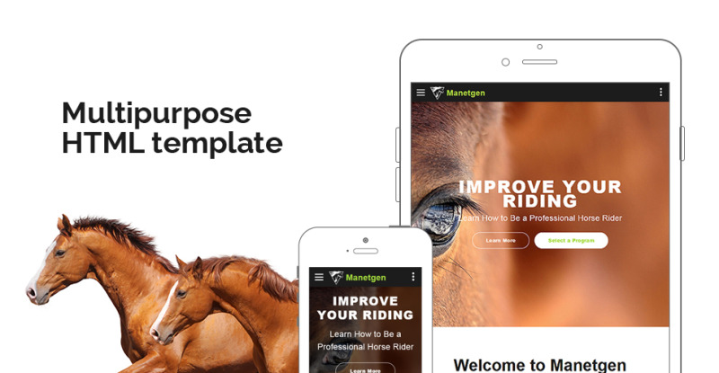 Manetgen - Horse Riding Responsive Multipage Website Template - Features Image 1