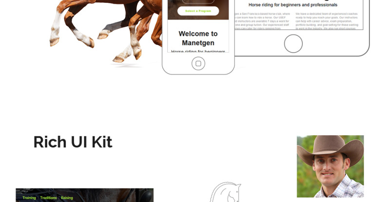 Manetgen - Horse Riding Responsive Multipage Website Template - Features Image 2