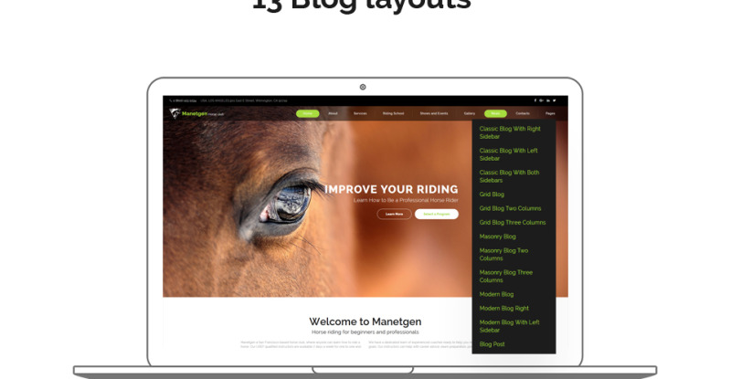 Manetgen - Horse Riding Responsive Multipage Website Template - Features Image 8