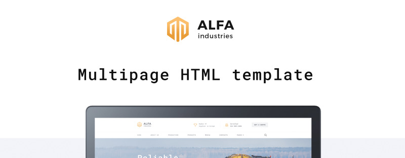 Alfa Industries - Heavy Industries Multipage Website Template - Features Image 1