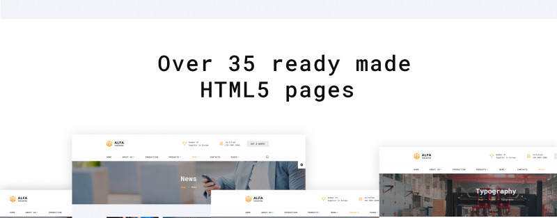 Alfa Industries - Heavy Industries Multipage Website Template - Features Image 6