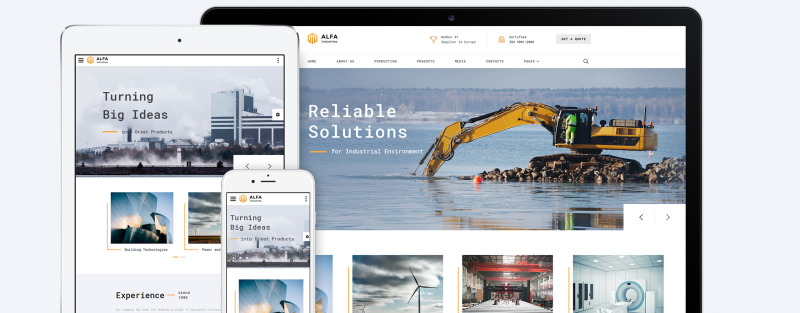 Alfa Industries - Heavy Industries Multipage Website Template - Features Image 13