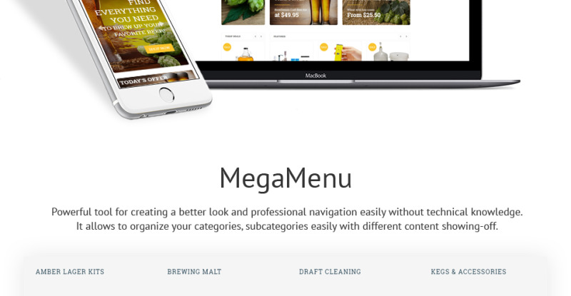 HomeBrew - Brewery Responsive OpenCart Template - Features Image 3