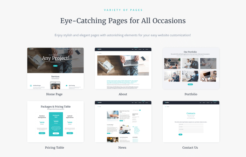 Quadro - Software Company Responsive WordPress thema №62120 - Eigenschappen Afbeelding 2