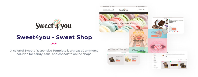 Sweet4you - Şeker ve Pasta Dükkanları için Duyarlı Tatlı Şablonu PrestaShop Teması - Features Image 3