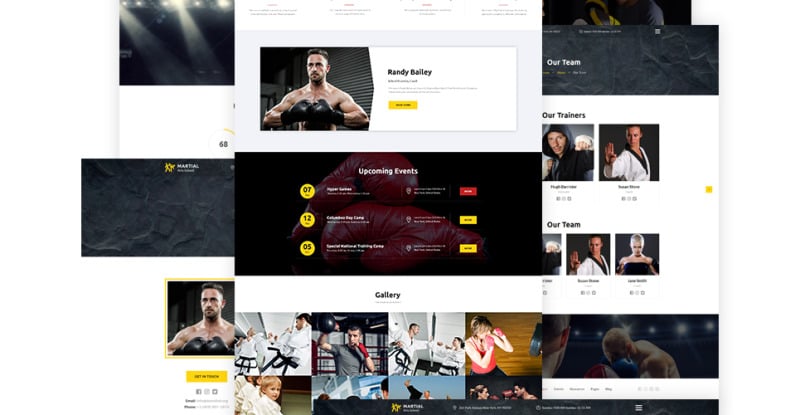 Martial Arts School Responsive Multipage Website Template