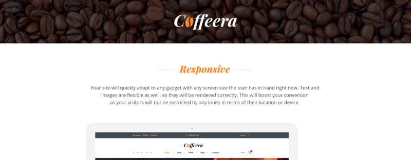 Coffee Shop Responsive Shopify Theme - Features Image 1