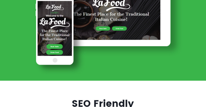 Reszponzív La Food - Italian Restaurant Responsive WordPress sablon 62451 - Képpel 23