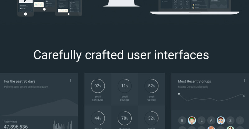Material Admin Dark Responsive Admin Template - Features Image 2