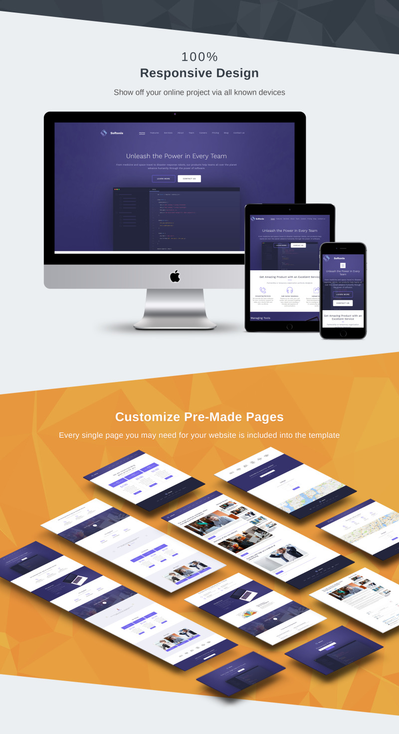 Software Company Premium Moto CMS 3 Template - Features Image 3