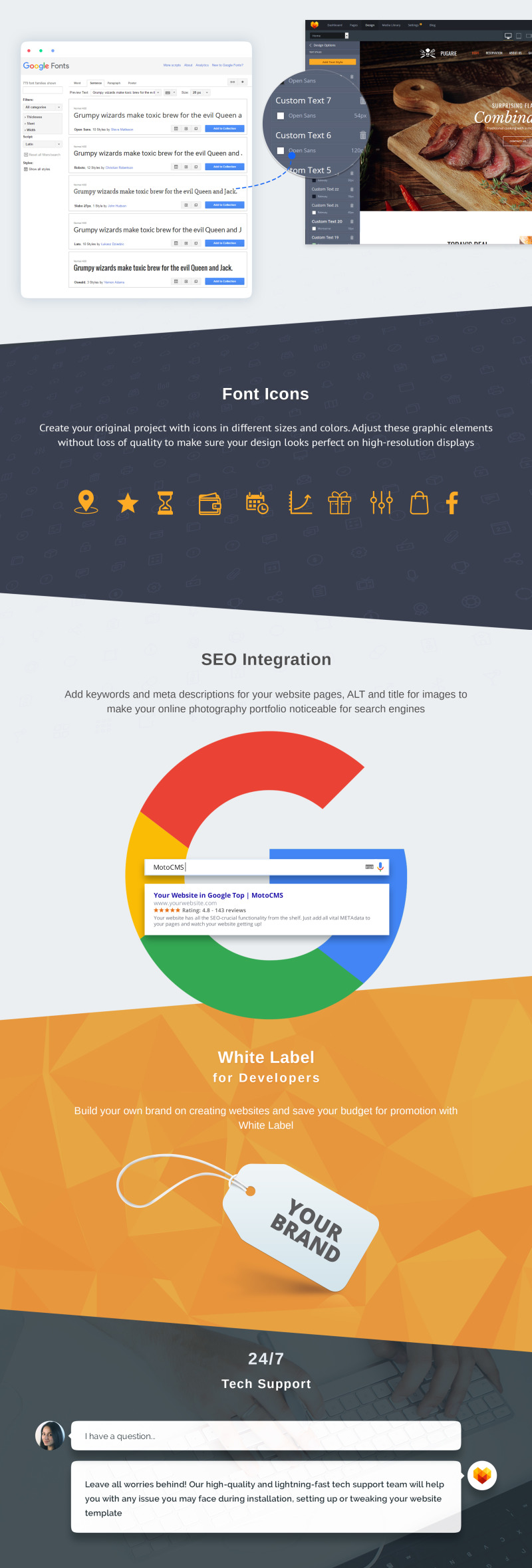 BBQ Restaurant Premium Moto CMS 3 Template - Features Image 5