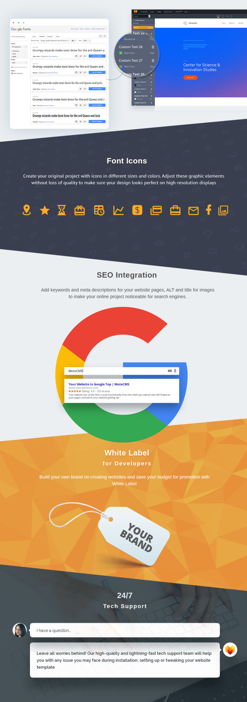 Comex Co Moto CMS 3 Template - Features Image 5