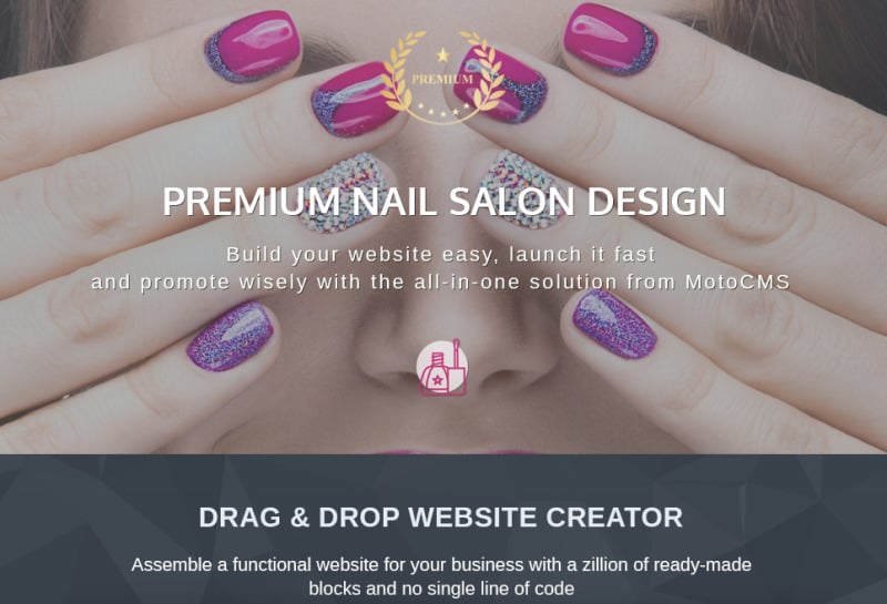Nails supply online store Divi Landing Page - UXDivitemplates