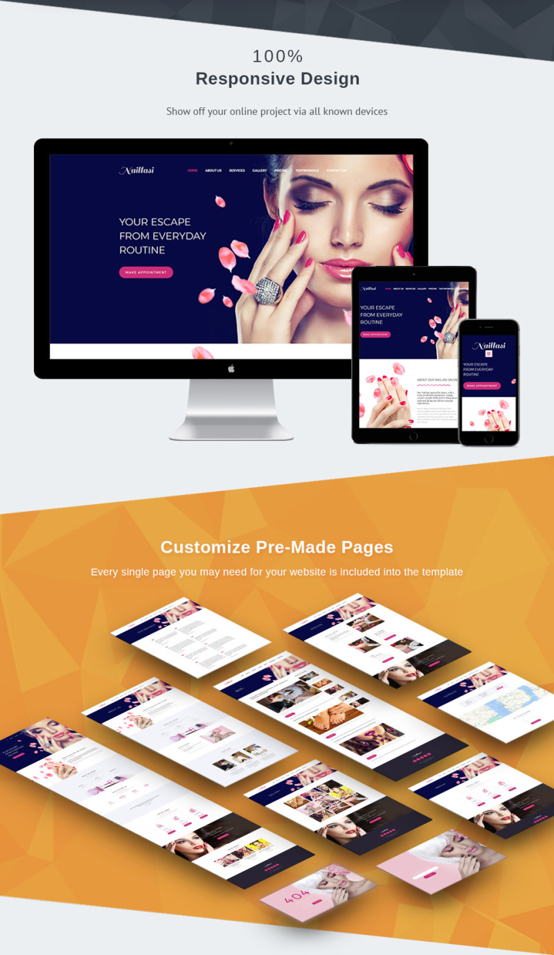 Plantilla Moto CMS 3 Naillasi - Manicure & Nail Supplies Premium #63470 - Imagen de características 3
