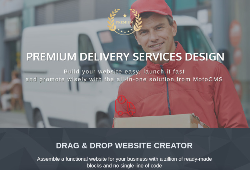 Delivesse - Delivery Services Premium modèle Moto CMS 3 adaptatif #63475 - Image 1