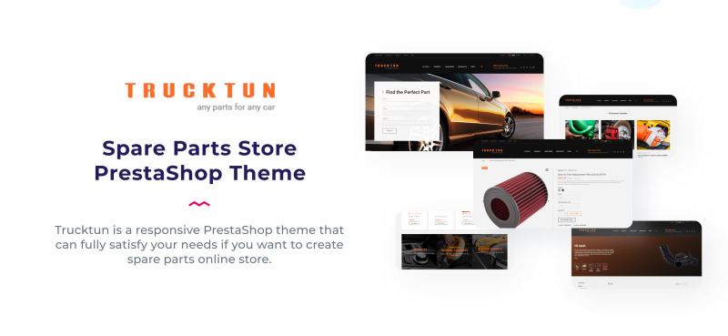Trucktun - Tienda de repuestos Ecommerce Clean Bootstrap Tema de PrestaShop - Características Imagen 3
