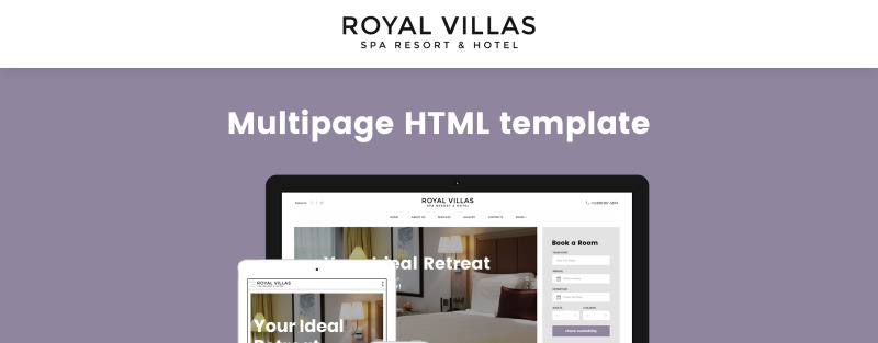Royal Villas - Spa Resort & Hotel Responsive Multipage Website Template - Features Image 1