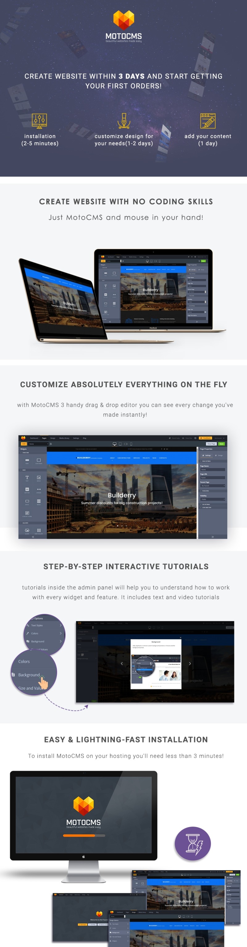 Construction Company Responsive Moto CMS 3 Template - Features Image 1