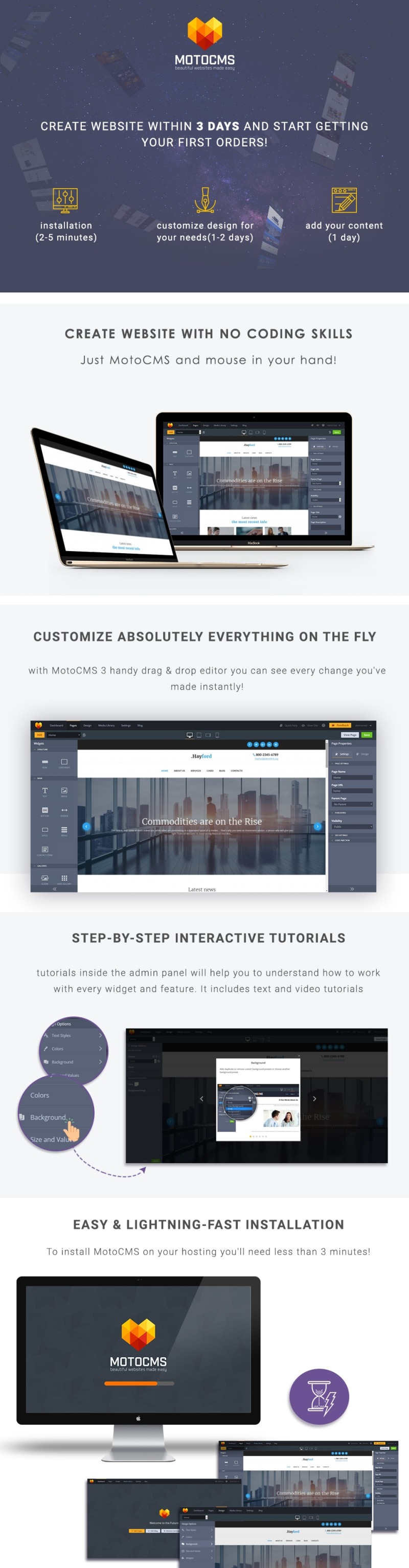 Investment Consulting Moto CMS 3 Template - Features Image 1