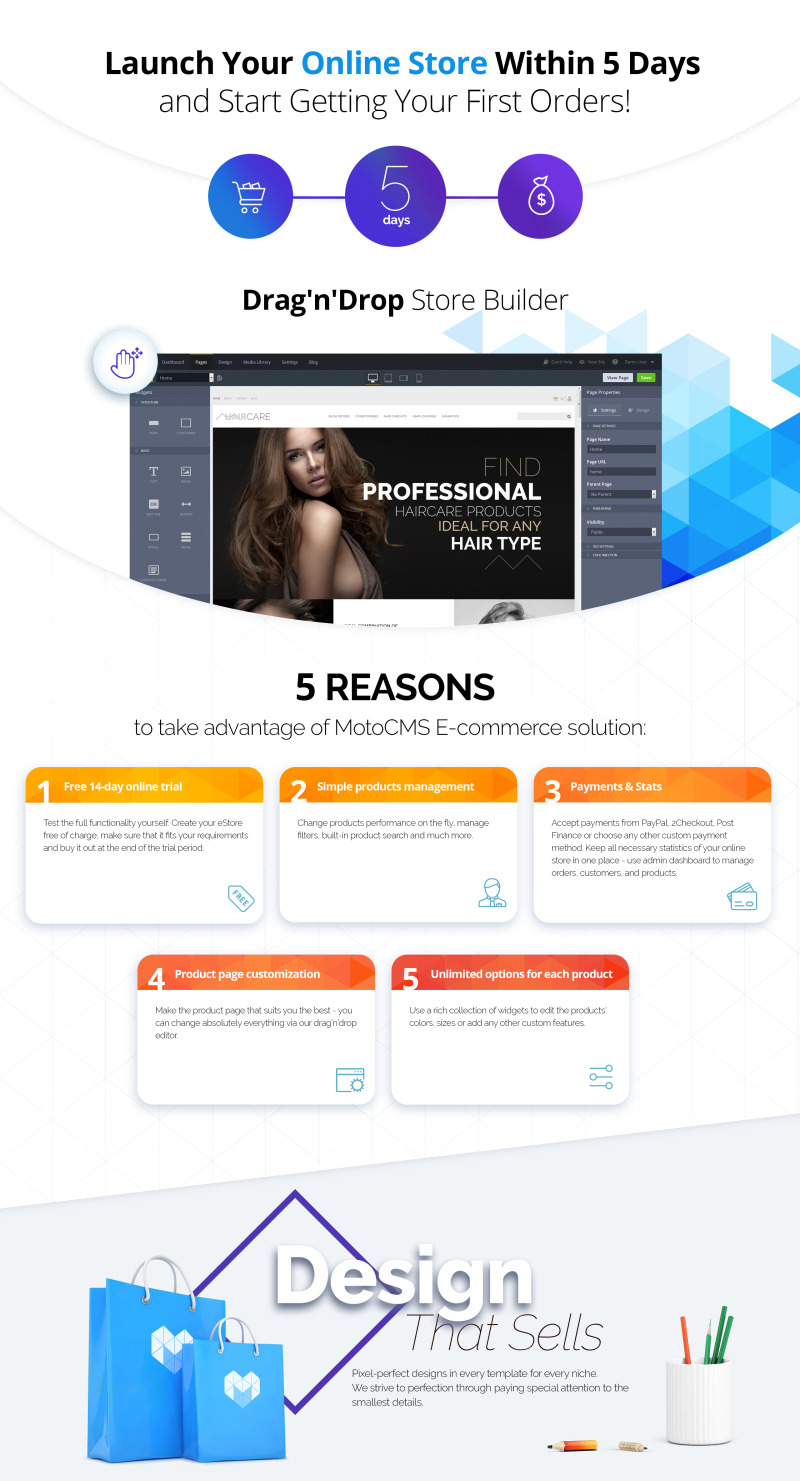 Hair Care - Professional Salon MotoCMS Ecommerce Template - Features Image 1