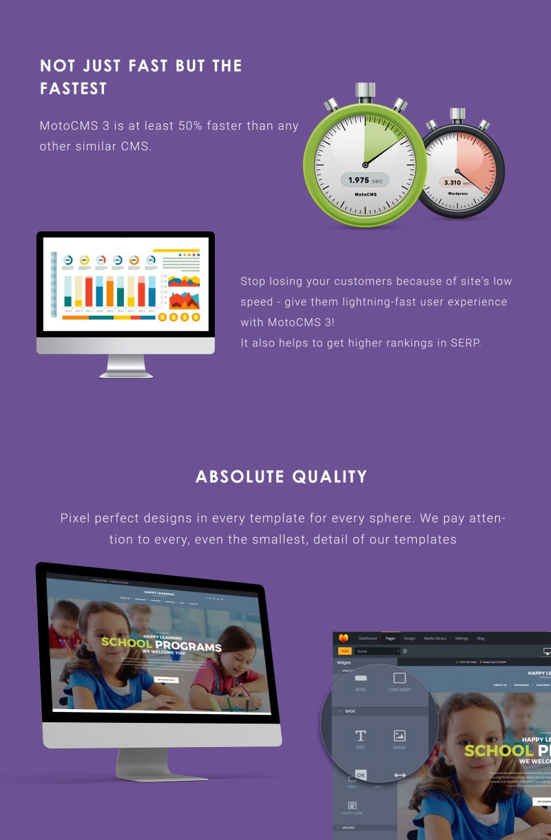 Elementary School Moto CMS 3 Template - Features Image 4