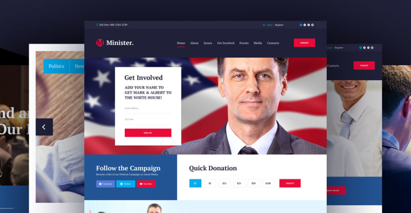 Minister - Political Candidate Responsive WordPress Theme - Features Image 11
