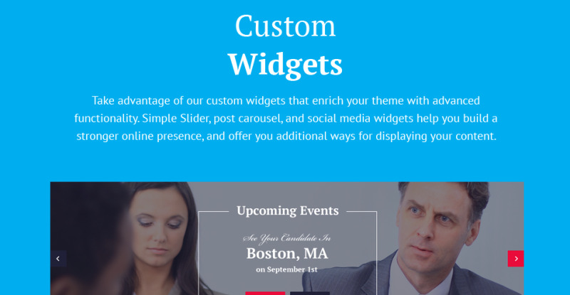 Minister - Political Candidate Responsive WordPress Theme - Features Image 13