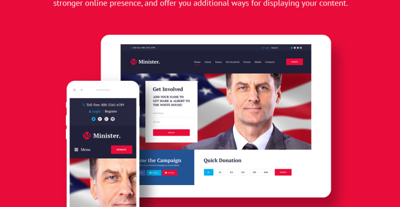 Minister - Political Candidate Responsive WordPress Theme - Features Image 18