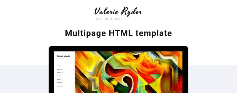 Valerie Ryler - Modello di sito Web HTML5 reattivo per portfolio di artisti - Caratteristiche Immagine 1