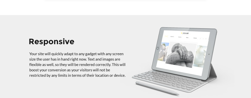 Agniart Sculptor Photo Gallery Website Template - Features Image 12