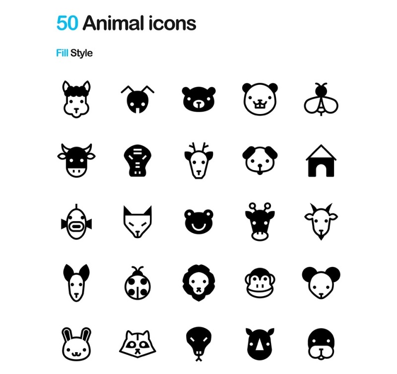 Animal Fill Icon Set - Features Image 1