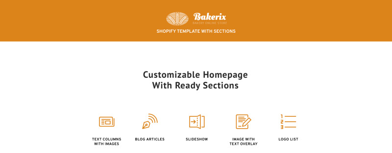 Bakery Responsive Shopify Theme - Features Image 1
