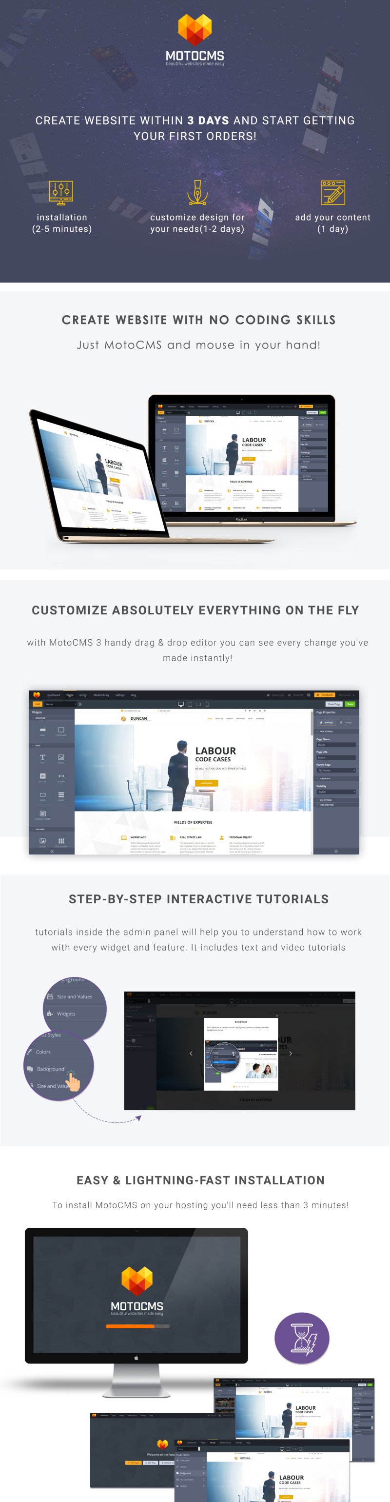 Law Firm Website Moto CMS 3 Template - Features Image 1
