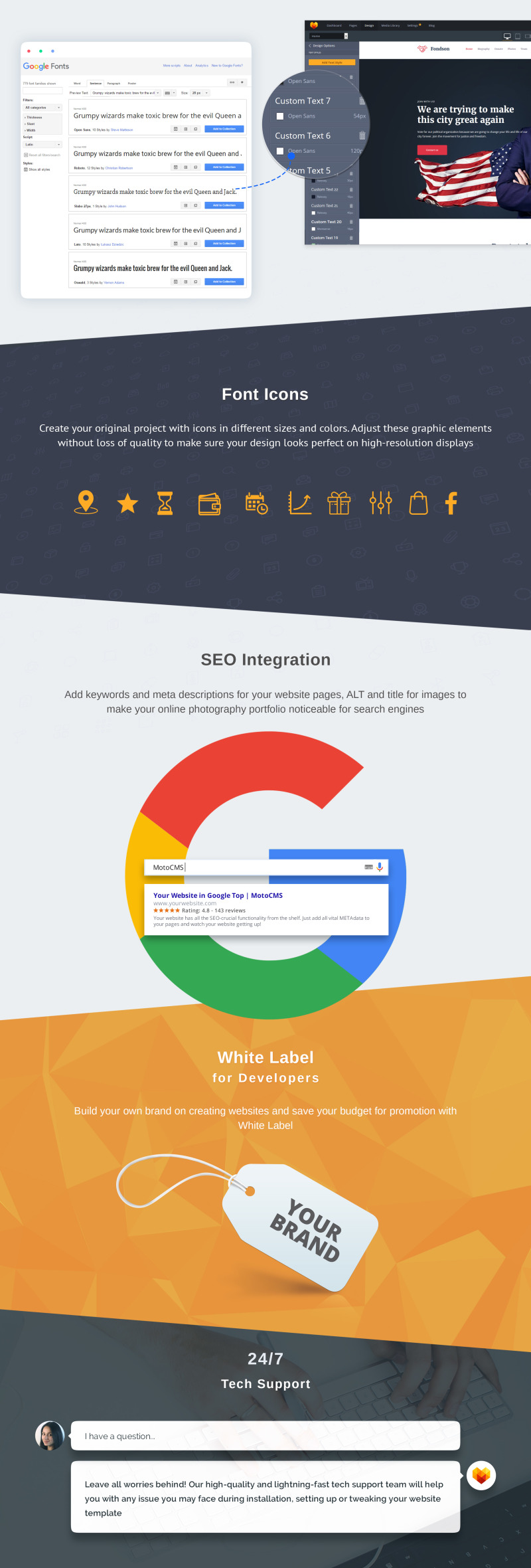 Fondson - Political Candidate Premium Moto CMS 3 Template - Features Image 5