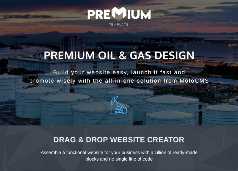 Gaspero - Oil & Gas Company Premium Moto CMS 3 Template - Features Image 1