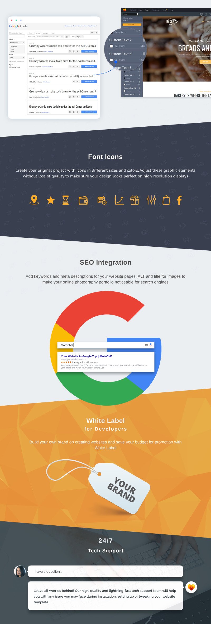 Bakery Premium Moto CMS 3 Template - Features Image 5