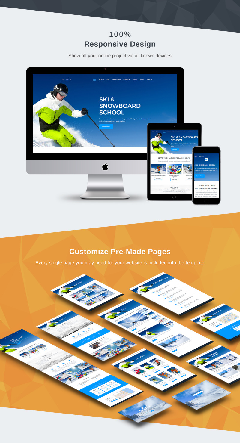 Ski & Snowboard School Premium Moto CMS 3 Template - Features Image 3
