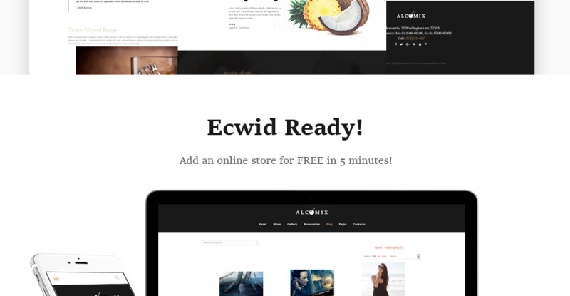 Tema WordPress Responsive #64641 Alcomix - Cocktail Bar - Immagine Caratteristiche 14