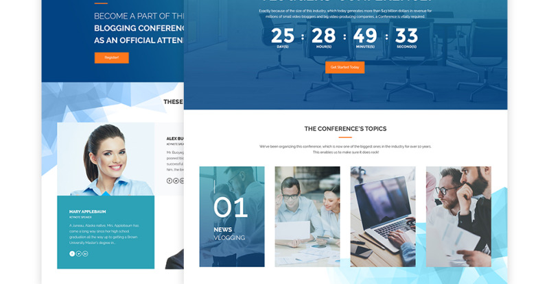 Talking Business - Бесплатный WordPress шаблон для конференции - Изображения фич 2